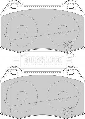BORG & BECK Комплект тормозных колодок, дисковый тормоз BBP1971